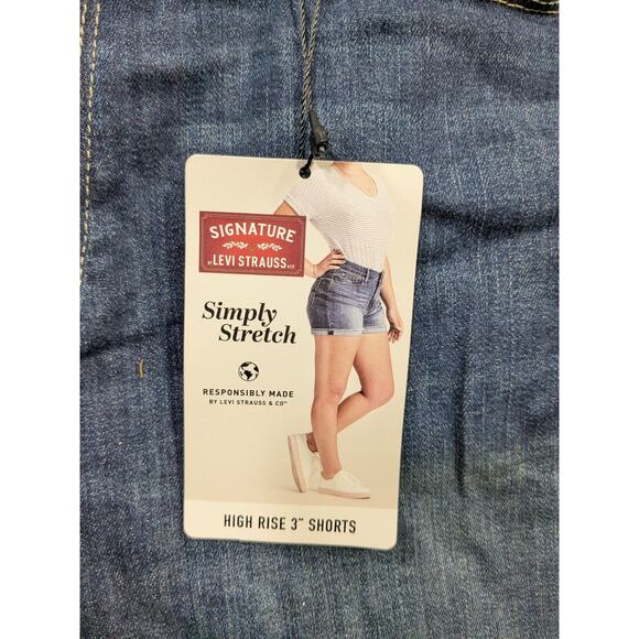 Levis High Rise 3" Shorts Womens 14/32 (Fits 33x3) Simply Stretch Comfort Roll - Picture 2 of 13